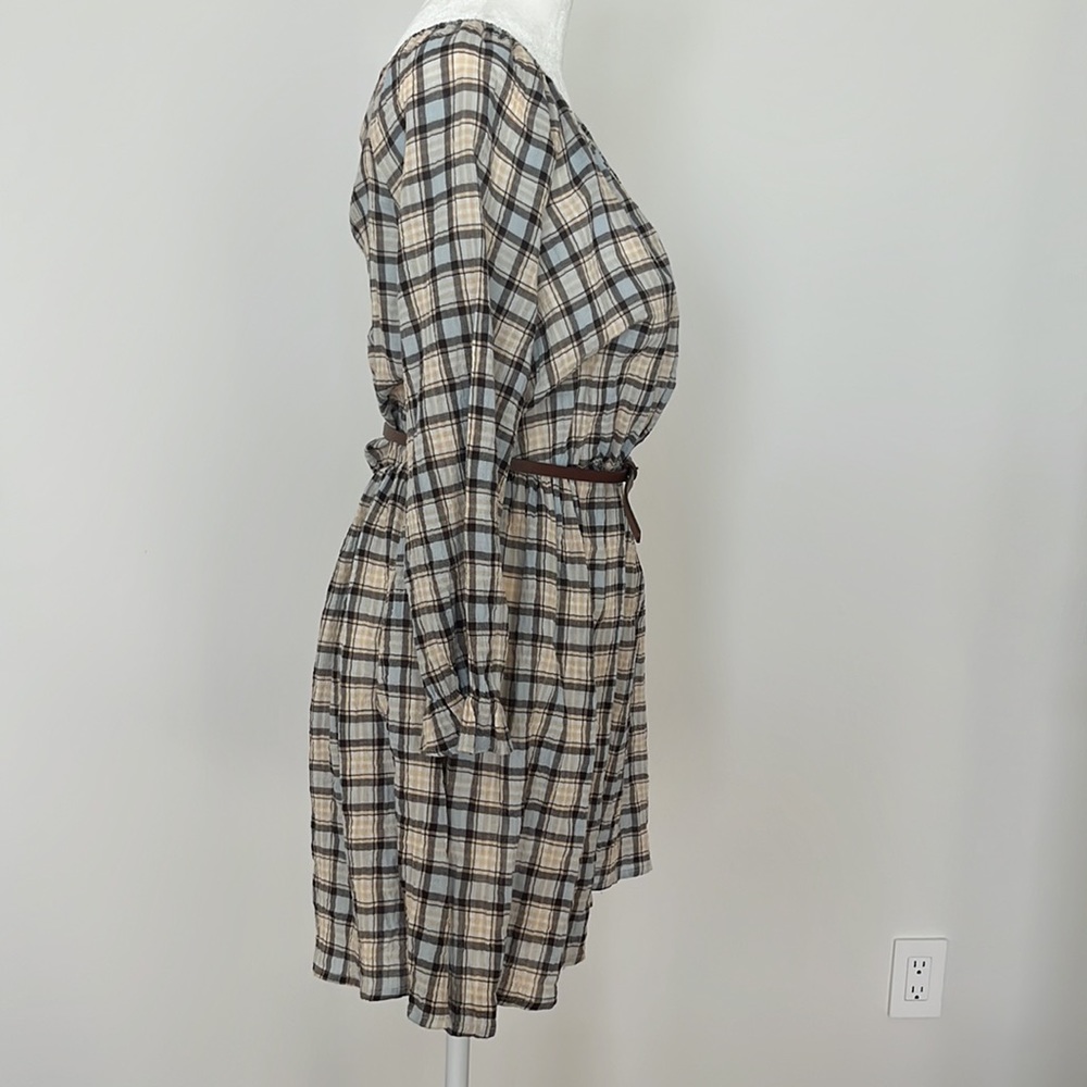 Zara Plaid Romper with Belt XS - Picture 3 of 5